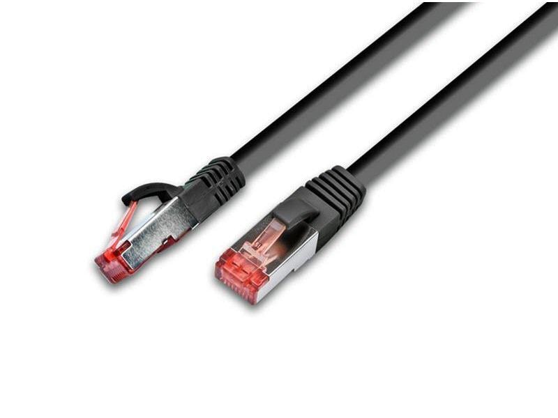 Wirewin | Patchkabel RJ-45 - RJ-45 | Cat 6A, S/FTP, 0.25 m, Schwarz