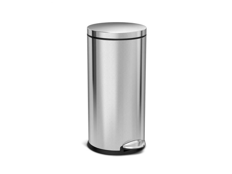 Simplehuman | runder Treteimer 30L | FAS gebürsteter Edelstahl