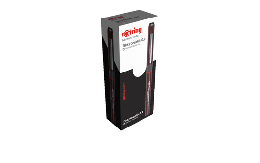 Rotring | Fineliner Tikky Graphic | 0.2 mm, Weinrot