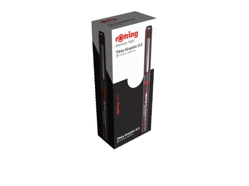 Rotring | Fineliner Tikky Graphic | 0.3 mm, Weinrot