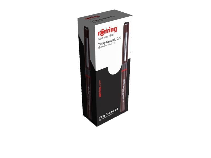 Rotring | Fineliner Tikky Graphic | 0.5 mm, Weinrot