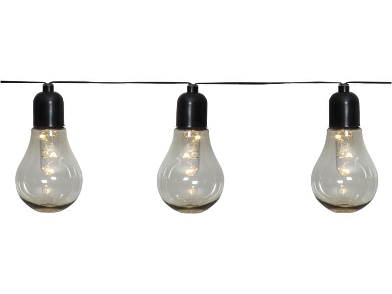 Star Trading | LED Lichterkette Glow Schwarz | 10xLED, L:4.05m, H: 11cm, 1.8W