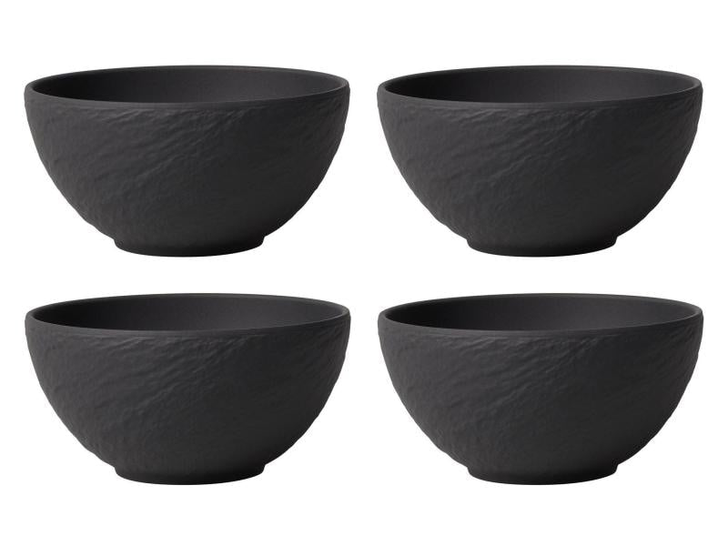 Villeroy & Boch | Snackschale Manufacture | Rock 14 cm, 4 Stück, Schwarz