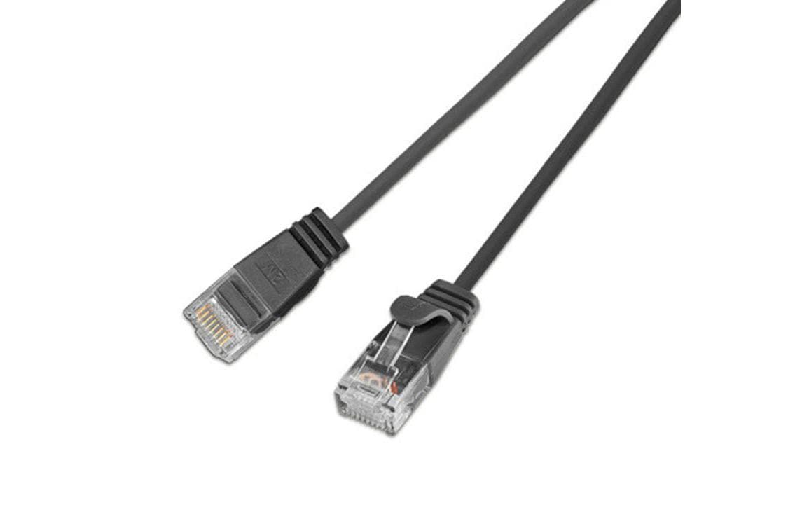 SLIM, Slimpatchkabel RJ-45 - RJ-45, Cat 6,