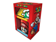 Pyramid | Super Mario Geschenkbox Mario | 1 x Tasse, 1 x Untersetzer, 1 x Anhänger
