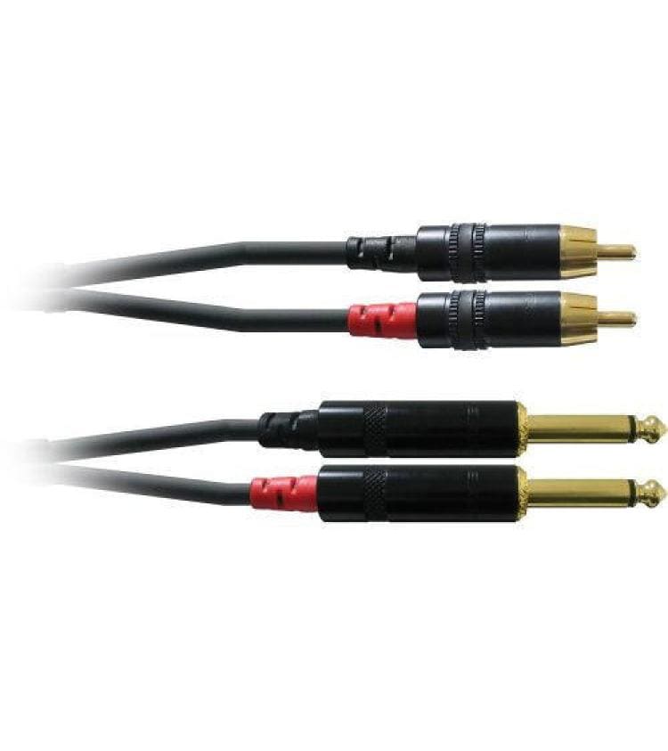 Cordial | CFU 0.3 PC | Studiokabel, 2x 6.3mm - 2x Chinch, 0.3m