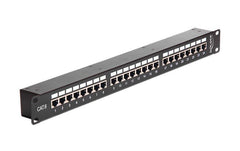 Delock 19 Patchpanel 24 Port, 1HE, schwarz
