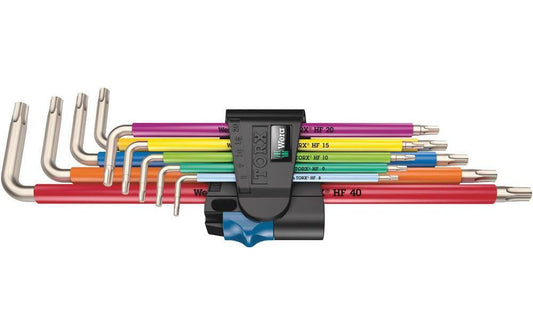 Wera | 3967/9 TX SXL Multicol. HF Stainless 1 | Winkelschl.-Satz 9-teilig m.Haltefunktion
