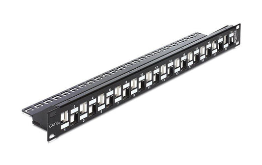 24-Port 19 Patchpanel, abgestuft
