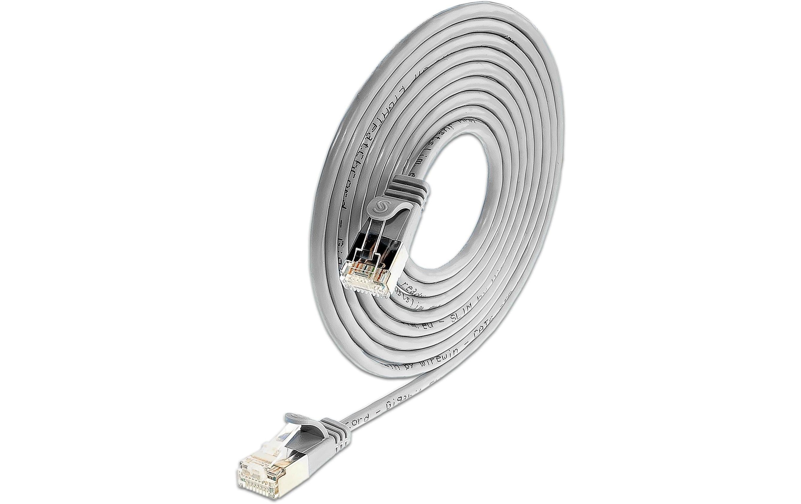 SLIM, Slimpatchkabel RJ-45 - RJ-45, Cat 6,