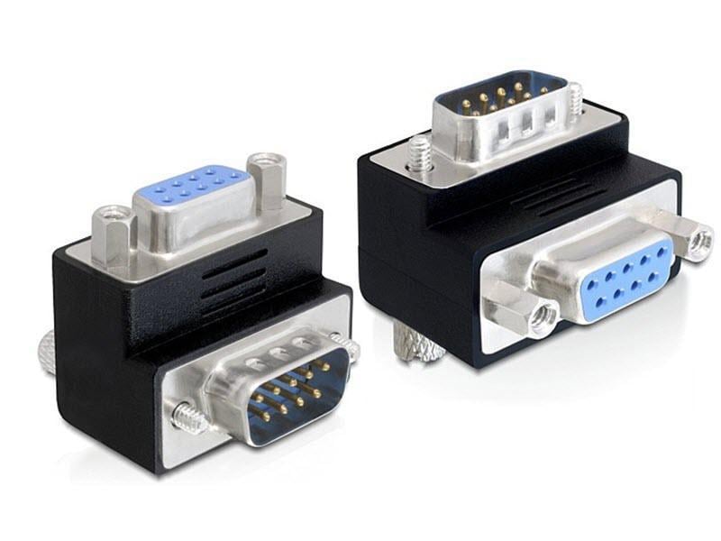 Delock | Winkeladapter270° seriell DB9 Bu-St | 9-Adrig belegt, 1:1 geschaltet