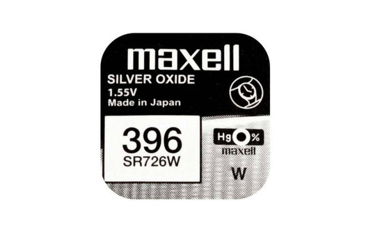 Maxell | Knopfzelle SR726W, 1.55V, 10Stk | 10 Stück, Blister Verpackung, vergl. V396
