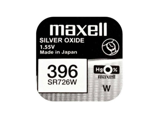 Maxell | Knopfzelle SR726W, 1.55V, 10Stk | 10 Stück, Blister Verpackung, vergl. V396