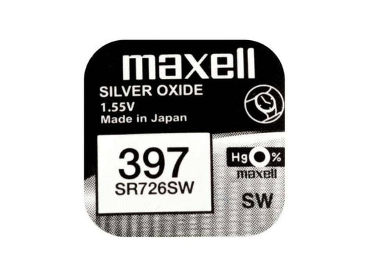 Maxell | Knopfzelle SR726SW, 1.55V, 10Stk | 10 Stück, Blister Verpackung, vergl. V397