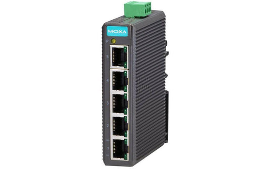 Moxa | EDS-205: 5 Port Switch 100Mbps | DIN-Rail Montage, -10 bis 60° C, ohne NT
