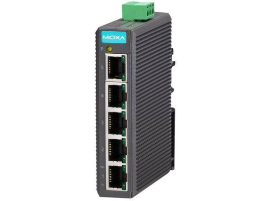 Moxa | EDS-205: 5 Port Switch 100Mbps | DIN-Rail Montage, -10 bis 60° C, ohne NT