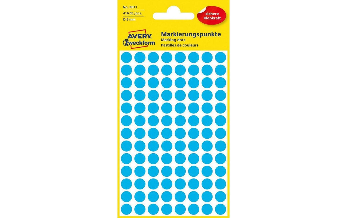 Avery Zweckform, Klebepunkte 8 mm Blau