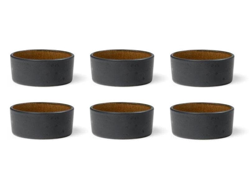 Bitz | Snackschale 7.5cm schwarz/gelb | 6 Stk., 7.5cm Durchmesser, Stoneware