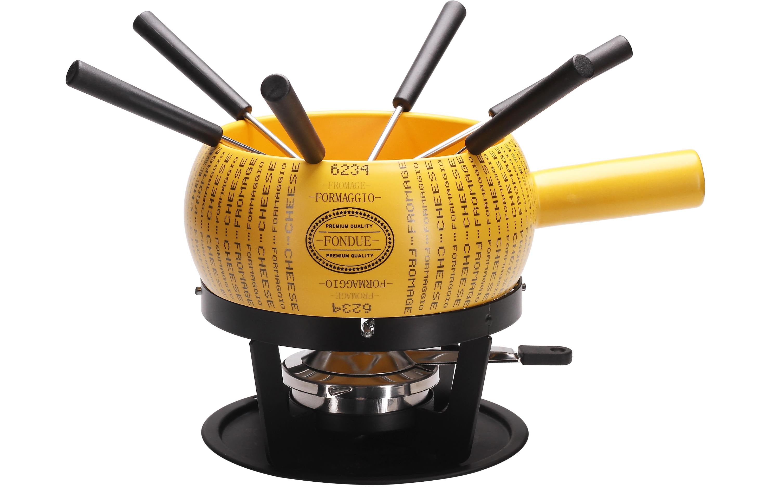 Nouvel Käsefondue Set Parmino gelb