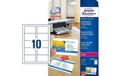 Avery Zweckform | Visitenkarten Click & Clean | 220g, 25 Bogen/250 Karten, Inkjet