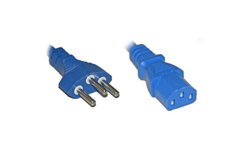 Netzkabel 250V/10A: 1 Meter Blau