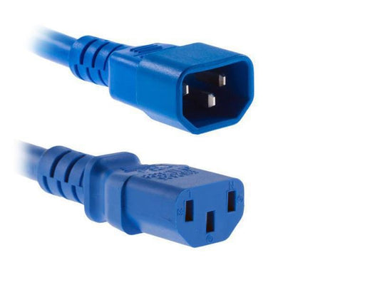 Diggelmann | Verlängerungs-Netzkabel 230V: 2 Meter | Kaltgerätestecker, blau
