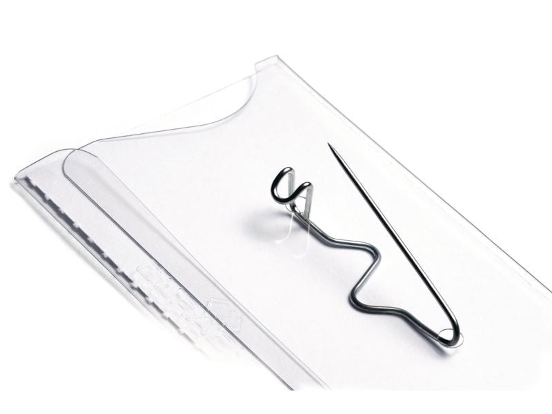 DURABLE | Namensschild m. Wellennadel 40x75mm | Pack à 100 Stück