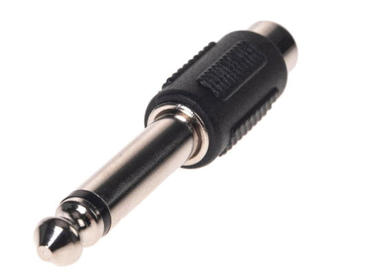 Bemero | BA2102 Klinken-Cinch Adapter | 6.3mm mono Klinkenst.-Cinchbuchse, Plastik