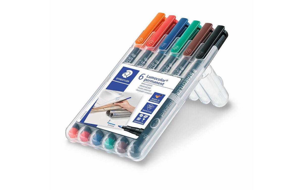 STAEDTLER 318 Folienstift Lumocolor F 6St