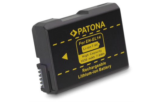 Patona | Akku EN-EL14, 1030 mAh /7.4V | für D3100, D3200, D5100, D5200, D5300