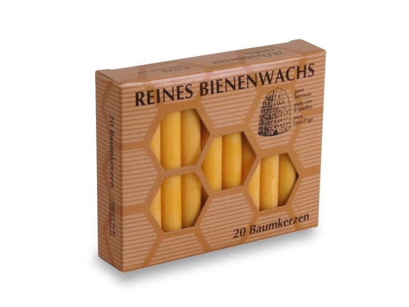 balthasar | Baumkerzen 100% Bienenwachs | 20 Stück, B: 13 x H: 95 mm