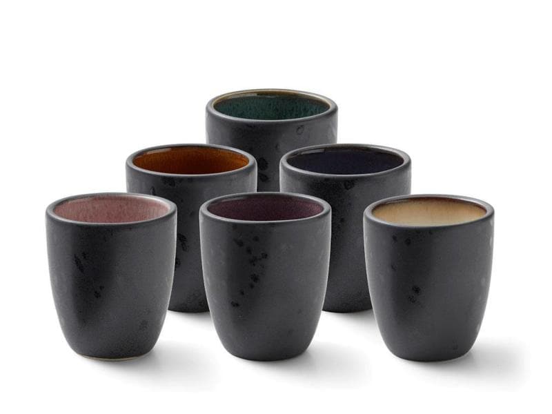Bitz | Espresso Becher 100 ml, 6 Stück, Schw | 6er Set, Stoneware
