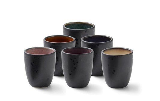 Bitz | Espresso Becher 100 ml, 6 Stück, Schw | 6er Set, Stoneware