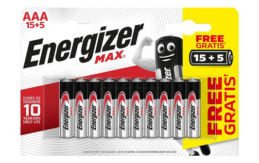 Energizer, Batterie MAX AAA , 20 Stück