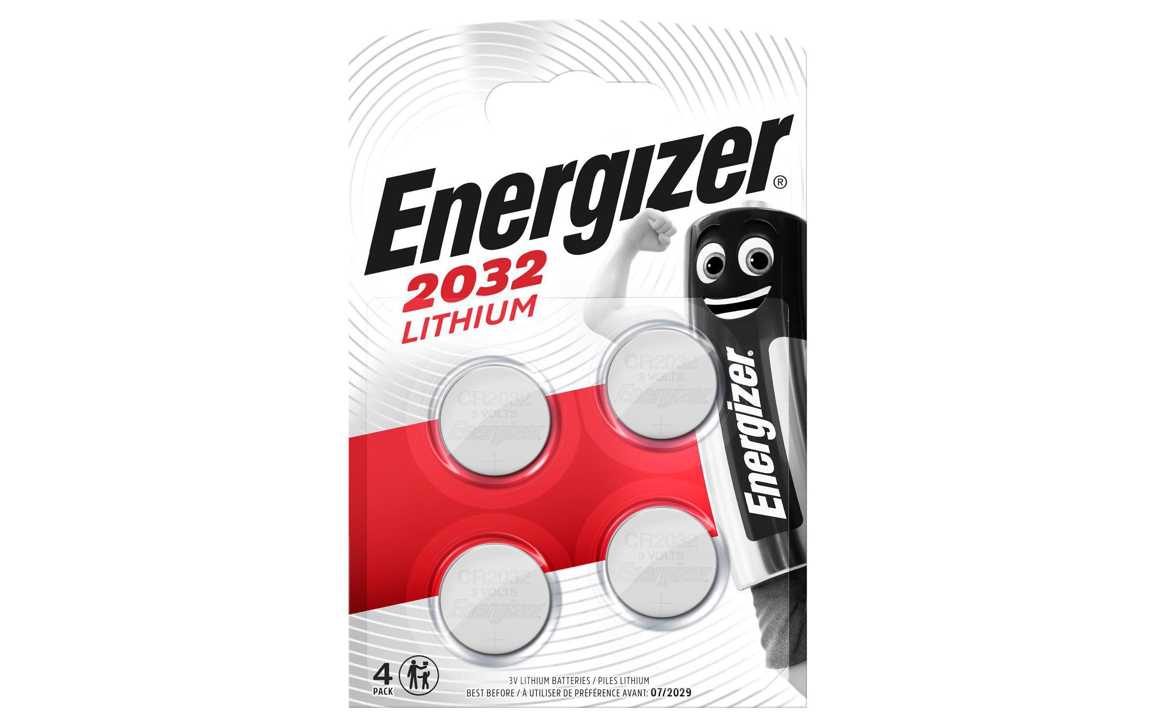Energizer, Knopfzelle Lithium CR-2032 , 4 S