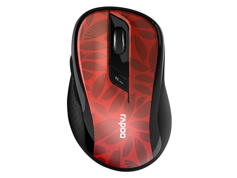 Rapoo | Mouse M500 Silent Maus rot | USB2.4GHz, BT 3.0 & BT 4.0