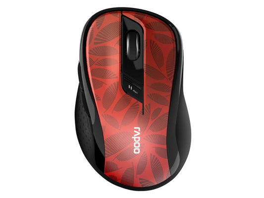 Rapoo | Mouse M500 Silent Maus rot | USB2.4GHz, BT 3.0 & BT 4.0