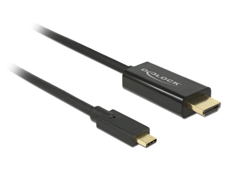 Delock | USB-C - HDMI Kabel, 3m | Schwarz, Auflösung bis 3820 x 2160 @ 30 Hz