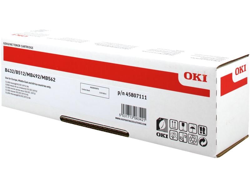 OKI | Toner 45807111, schwarz | 12000 Seiten bei 5% Deckung