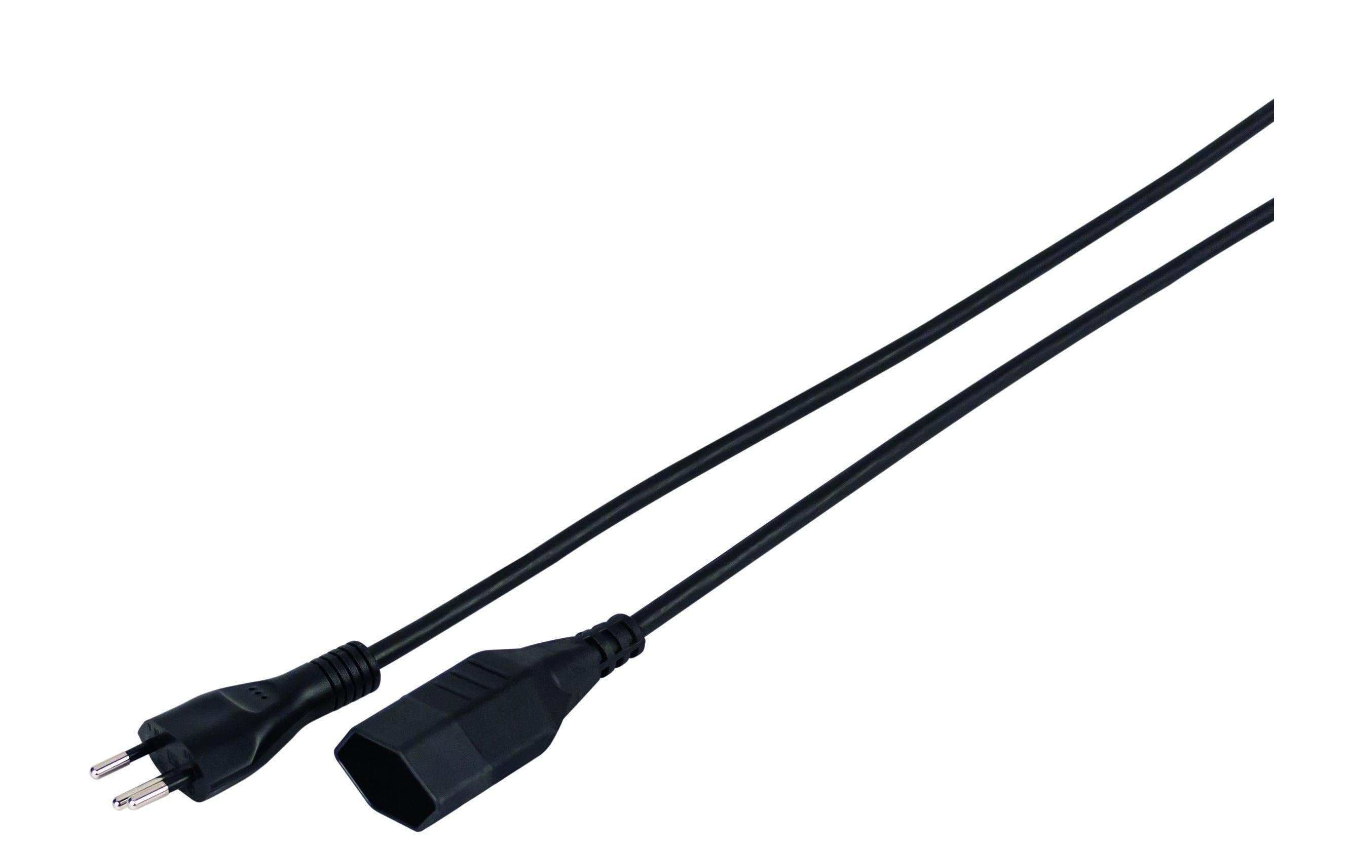 Kunststoff-Verlängerungskabel, 3m, schwarz