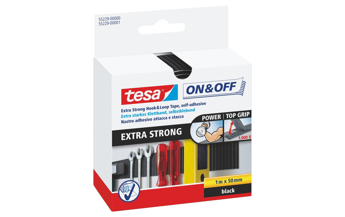tesa On Off Klettband extra stark