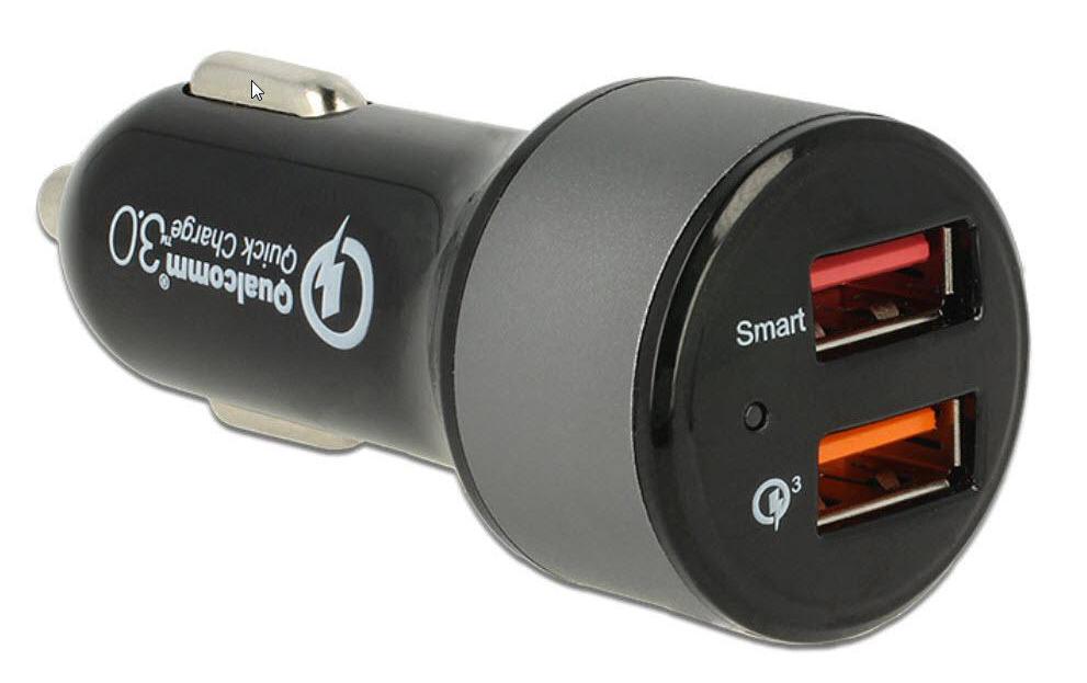 Navilock Car Adapter, 2x USB Typ-A