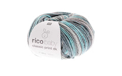 RICO Baby Classic Print DK, blau-grau mix