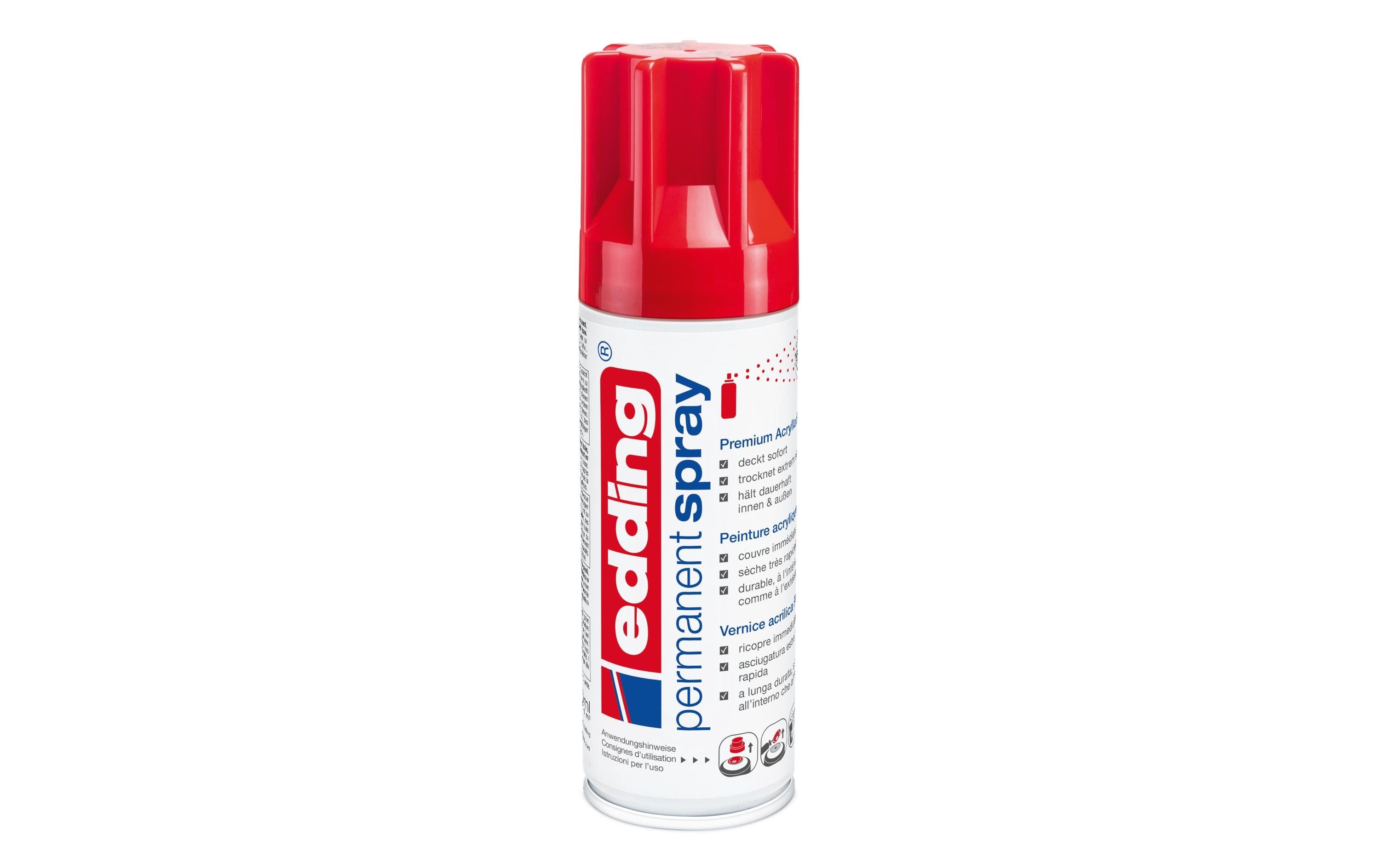 edding, Acrylspray 5200 200 ml, Rot glänze