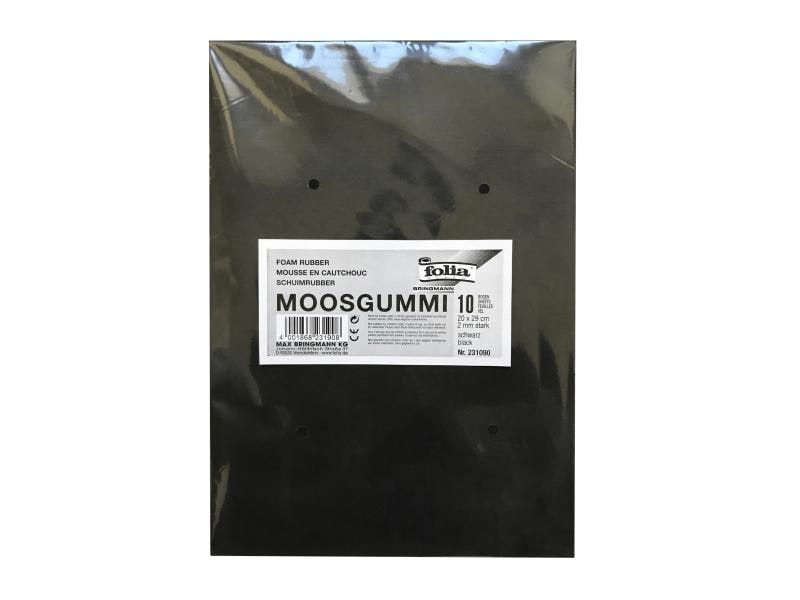 Folia | Moosgummi-Set 10 Stück, Schwarz | 10 Bogen à 20x29cm