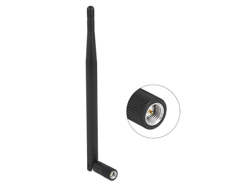 Delock | LPWAN Antenne, SMA-Stecker, schwarz | 863 Mhz - 928 Mhz, mit Kippgelenk