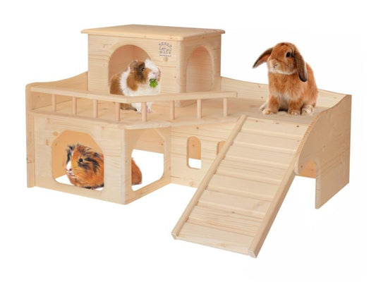 Resch | Kaninchenschloss mit grosser Terrasse | 65x39.5 x50cm