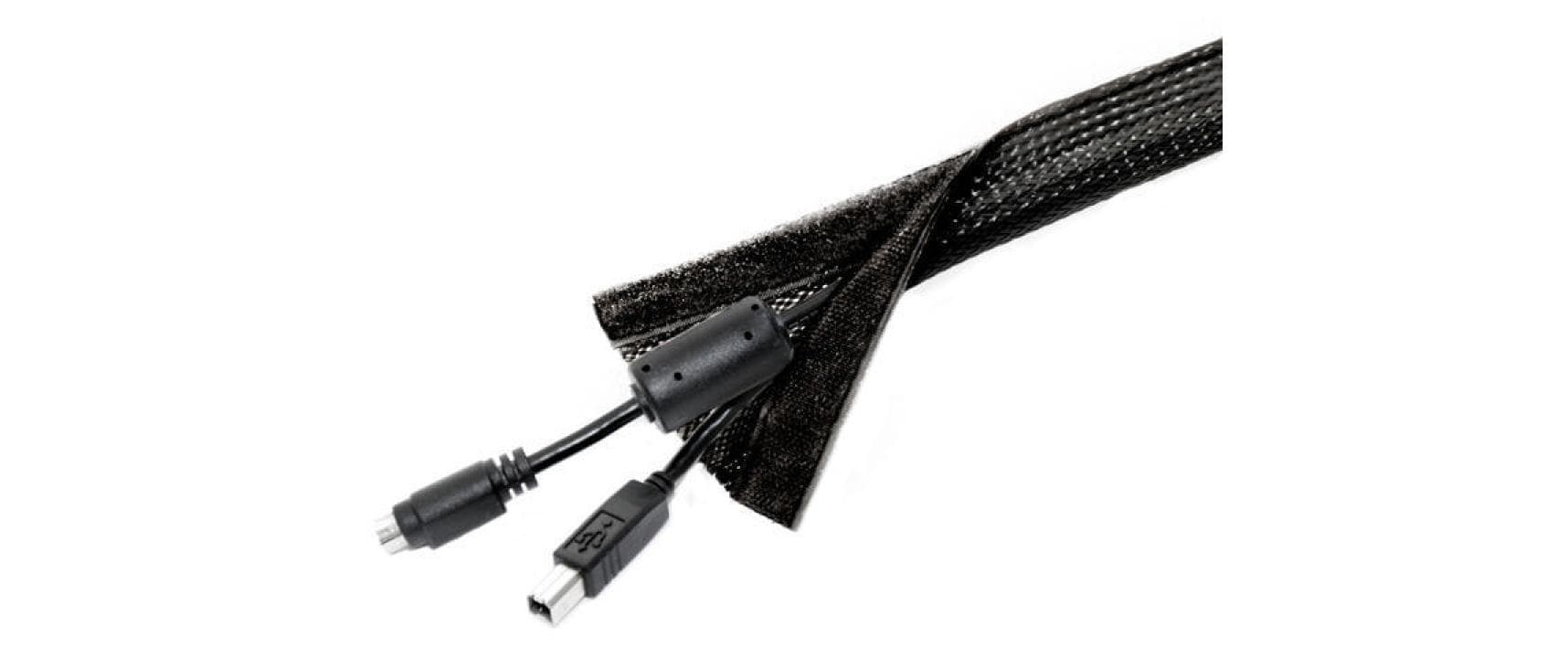 M Universal Cable Sock Velcro Black 2m