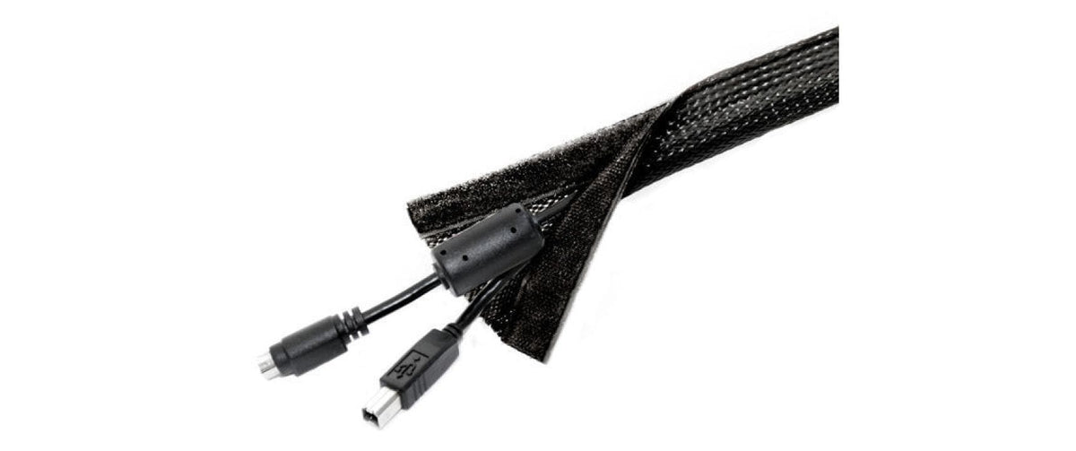 M Universal Cable Sock Velcro Black 2m
