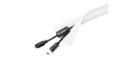 M Universal Cable Sock Velcro White 2m